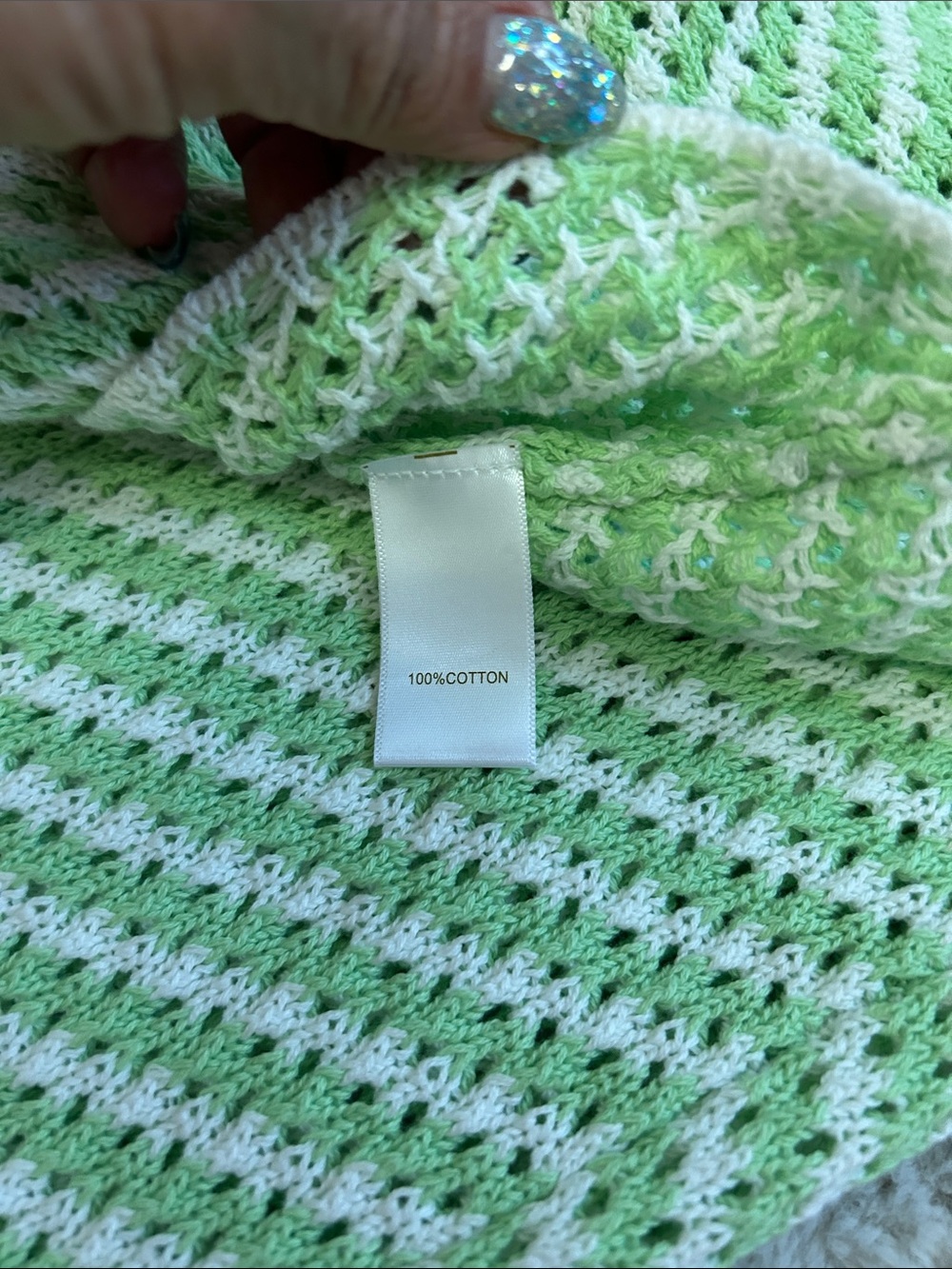 House of Harlow Green White Knit Sleeveless Maxi Dress - Picture 7 of 7